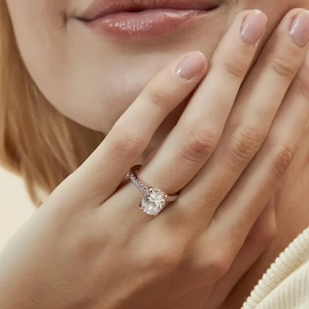 3 Carat Rose Gold Engagement Ring